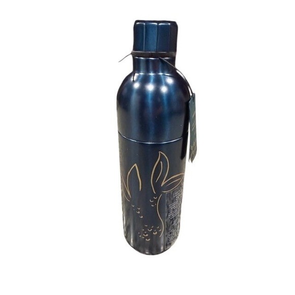 Starbucks Golden Siren Anv Collection two-piece stainless navy water bottle 20oz - Picture 2 of 4